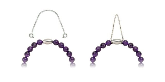 念珠ブレスレット　落下防止チェーン