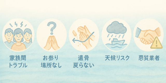 海洋散骨が「よくない」と言われる5つのデメリット