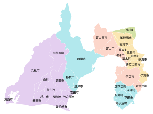 静岡県のご遺骨お引き取りマップ